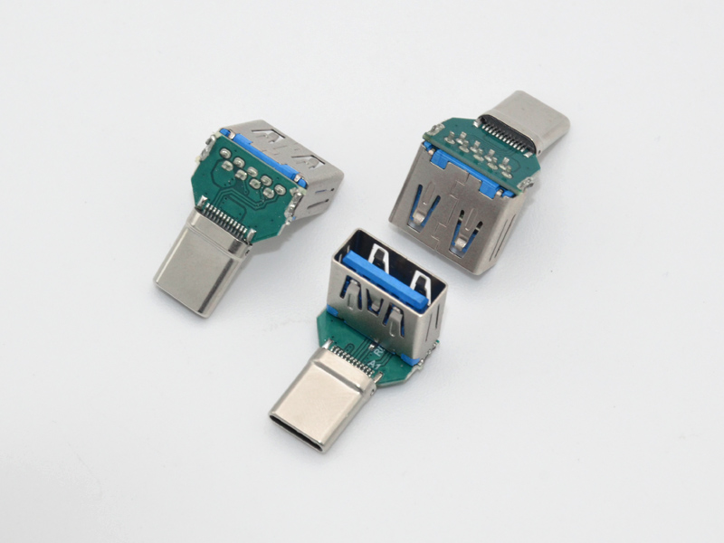 USB 3.0 CM to USB 3.0 Type-A Female (USB 3.0 AF) straight adapter with 5.1K ohm resistors